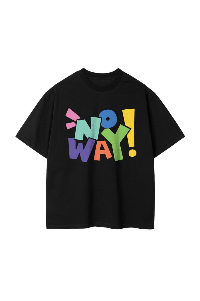 Letter NOWAY Summer Pure Cotton Fashion Casual T-shirt