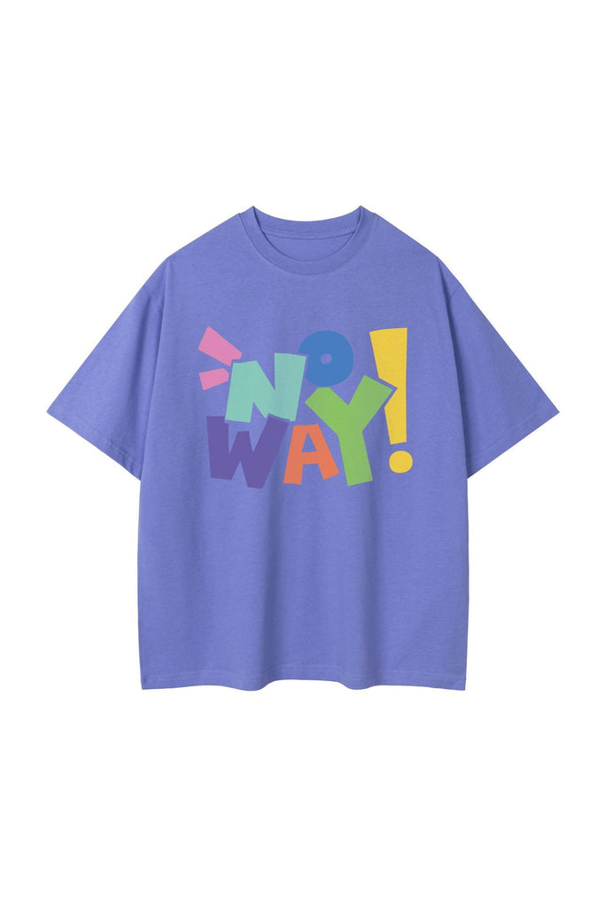 Letter NOWAY Summer Pure Cotton Fashion Casual T-shirt