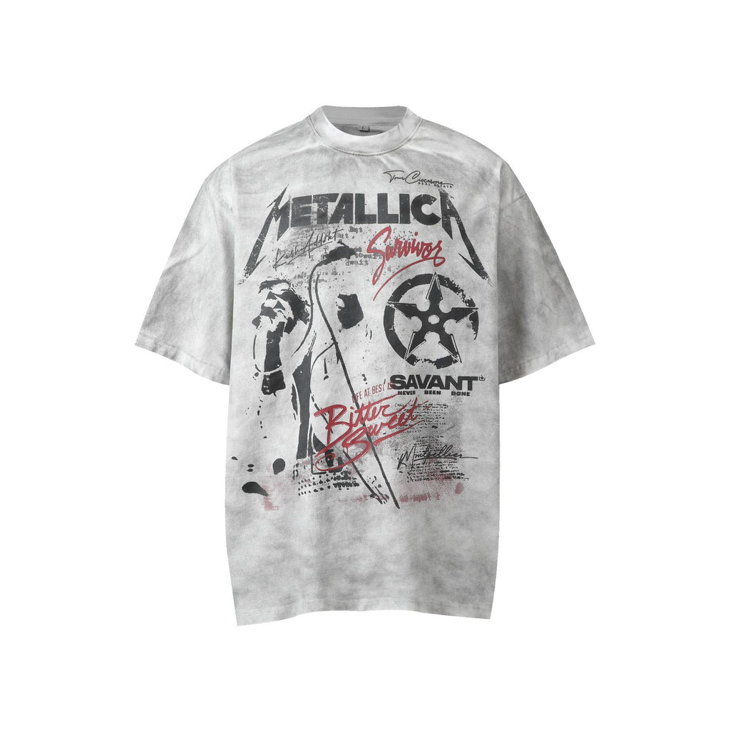 Men's Loose Printed Short-sleeved T-shirt