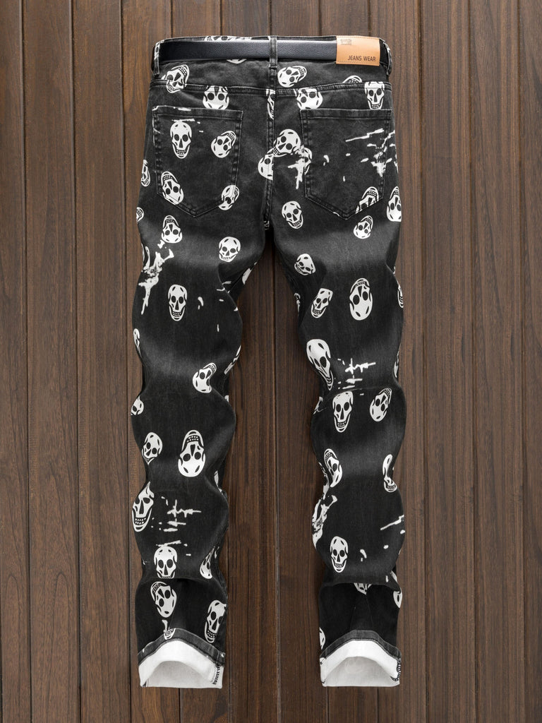 Men's Casual Nightclub Hip-hop Style Versatile Street Style Personalized Printed Comfortable Pants