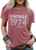 Vintage Women's Letter Vintage Print Party Top