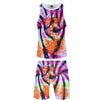 Peripheral 3D Color Printing Vest  Beach Pants Set