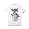 Skull Print Round Neck Loose Short Sleeves T-shirt