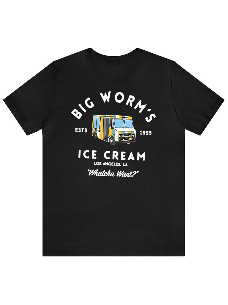 Men's Ice Cream Truck Pattern Printed Round Neck Short Sleeved T-shirt, Casual Summer T-shirt, Suitable For Daily Wear And Vacation Destinations