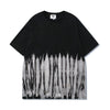 Hip Hop T-Shirt Striped Swirl Half Sleeves