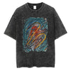 Scribble Line Creative Graffiti Graphic Cotton Short T-shirt