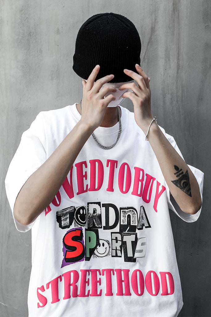 Men's Short-sleeved T-shirt Loose Casual Round Neck