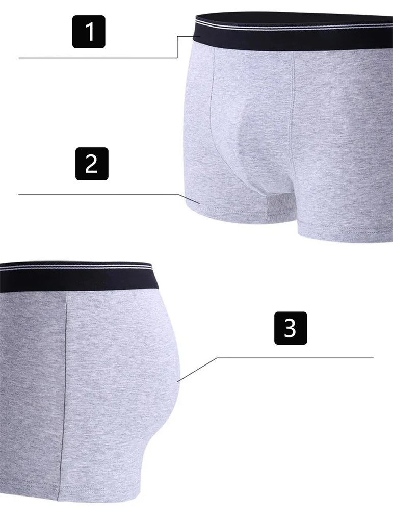 Boxer Shorts Cotton Print Underwear Men Boxershorts Cotton Men's Panties Male Underpants Mid Waist Breathable Boxershorts Long