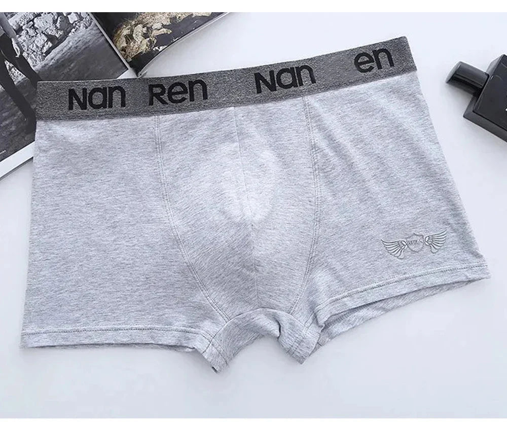 Boxer Shorts Cotton Print Underwear Men Boxershorts Cotton Men's Panties Male Underpants Mid Waist Breathable Boxershorts Long
