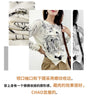 Autumn New Women's Worsted Thin Wool Knitted Cardigan Niche Design Sense Round Neck Graffiti Wild Sweater Slim Fashion Jacket