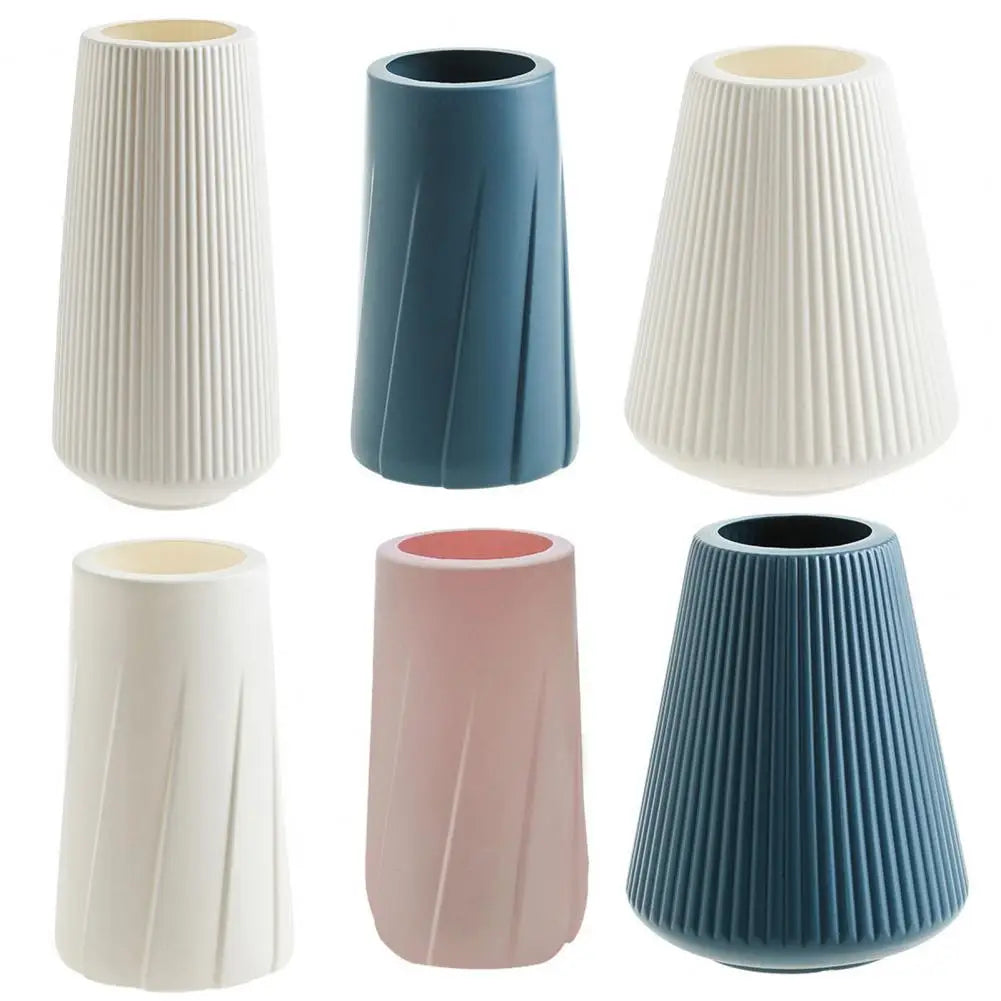 Vase Creative Hydroponic Plastic European Style White Imitation Ceramic Flower Pot home decoration европейский цветочный горшок