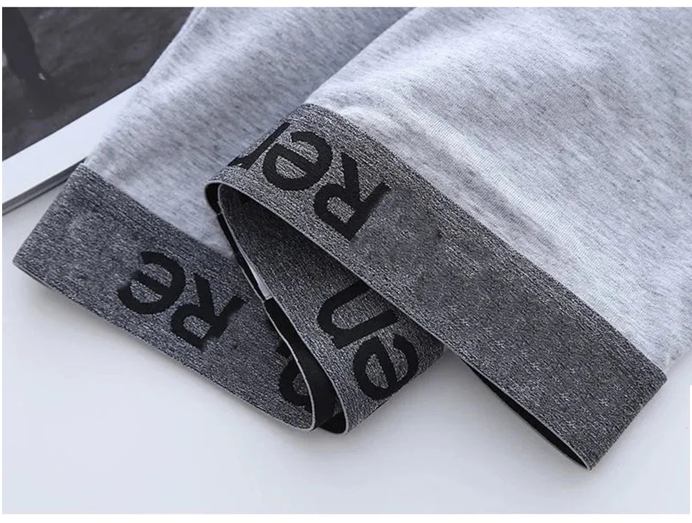 Boxer Shorts Cotton Print Underwear Men Boxershorts Cotton Men's Panties Male Underpants Mid Waist Breathable Boxershorts Long