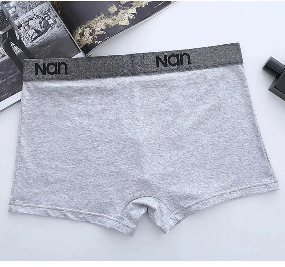 Boxer Shorts Cotton Print Underwear Men Boxershorts Cotton Men's Panties Male Underpants Mid Waist Breathable Boxershorts Long