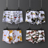 Boxer Shorts Cotton Print Underwear Men Boxershorts Cotton Men's Panties Male Underpants Mid Waist Breathable Boxershorts Long