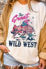 Women's Retro Denim Country Concert Western Competitive T-shirt