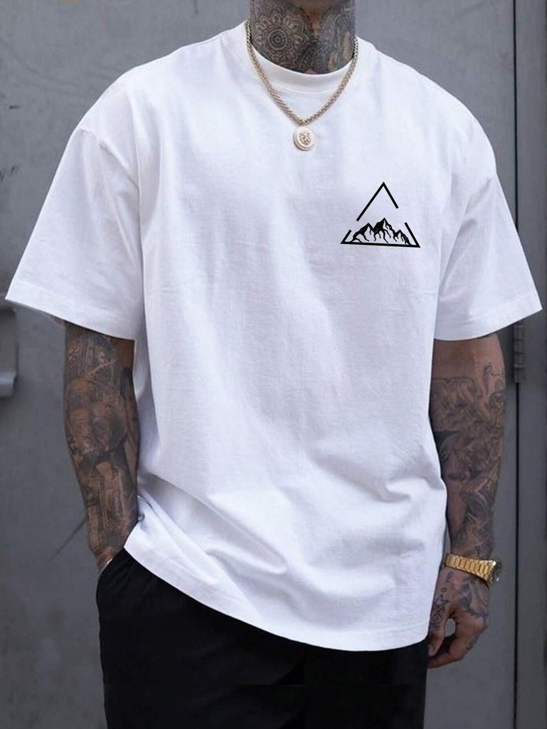 Men's Casual Loose Round Neck 3D Digital Printing Short Sleeve