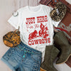 Women's Retro Denim Country Concert Western Competitive T-shirt
