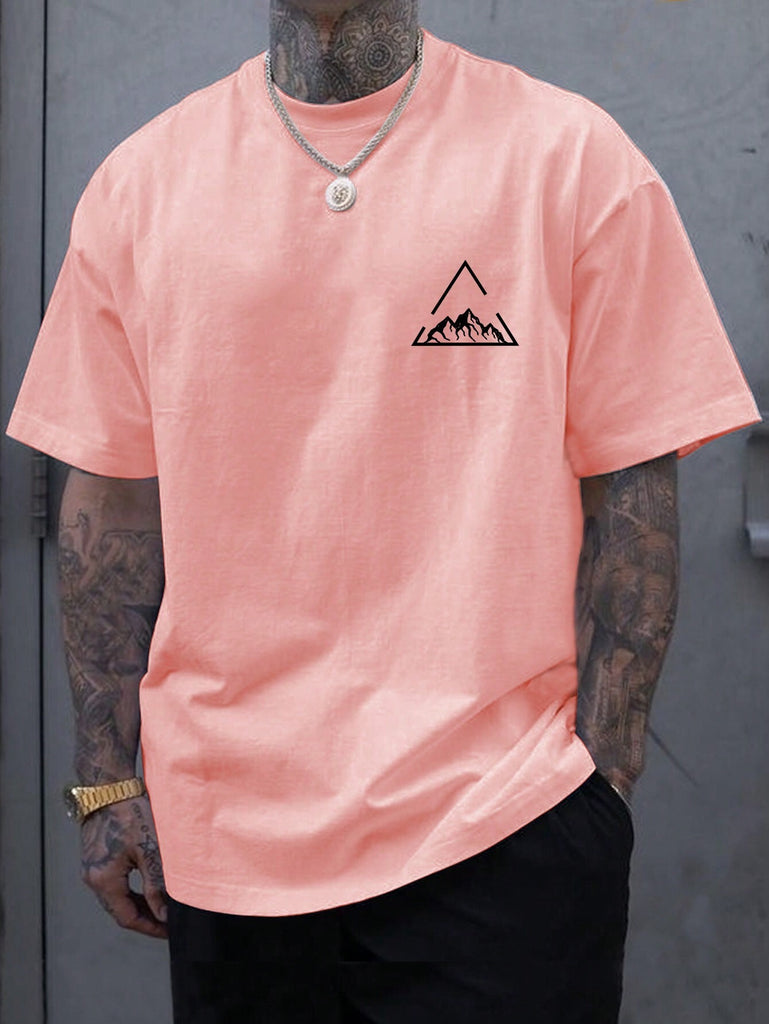 Men's Casual Loose Round Neck 3D Digital Printing Short Sleeve