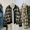 Woherb 2024 New Sweaterscoat Women Cute Cat Print Knitted Cardigan O-neck Sweet Sueter Fashion Loose Casual Jackets Pull Femme