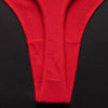 Customized Printing Your Custom Texts Thong Female Lingerie Red Cotton Underwear for Womens Soft Seamless Invisible Breathable