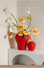 Modern Ceramic Strawberry Shape Vase Creative Ins Style Flower Insertion Device Desktop Decoration Crafts Room Home Decor