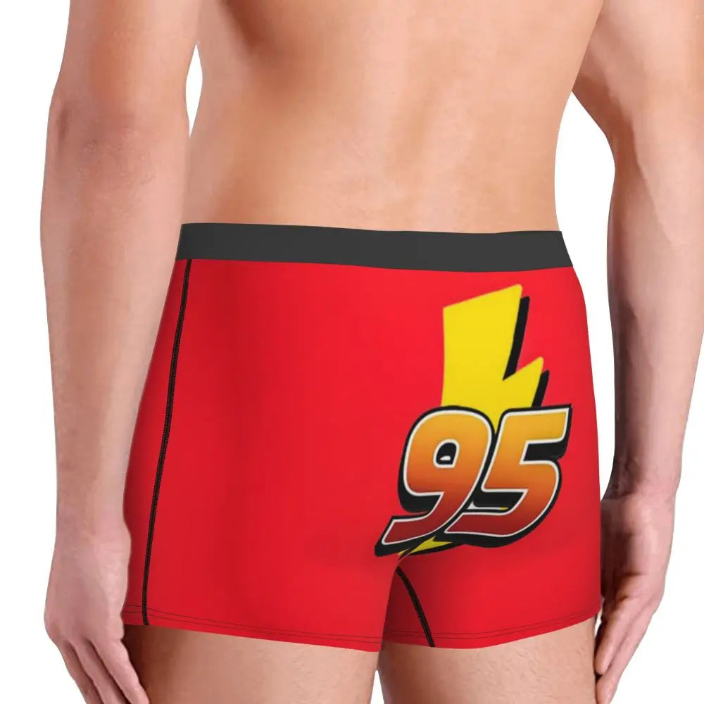 Custom Lighting McQueen Boxers Shorts Men's Cartoon Briefs Underwear Novelty Underpants
