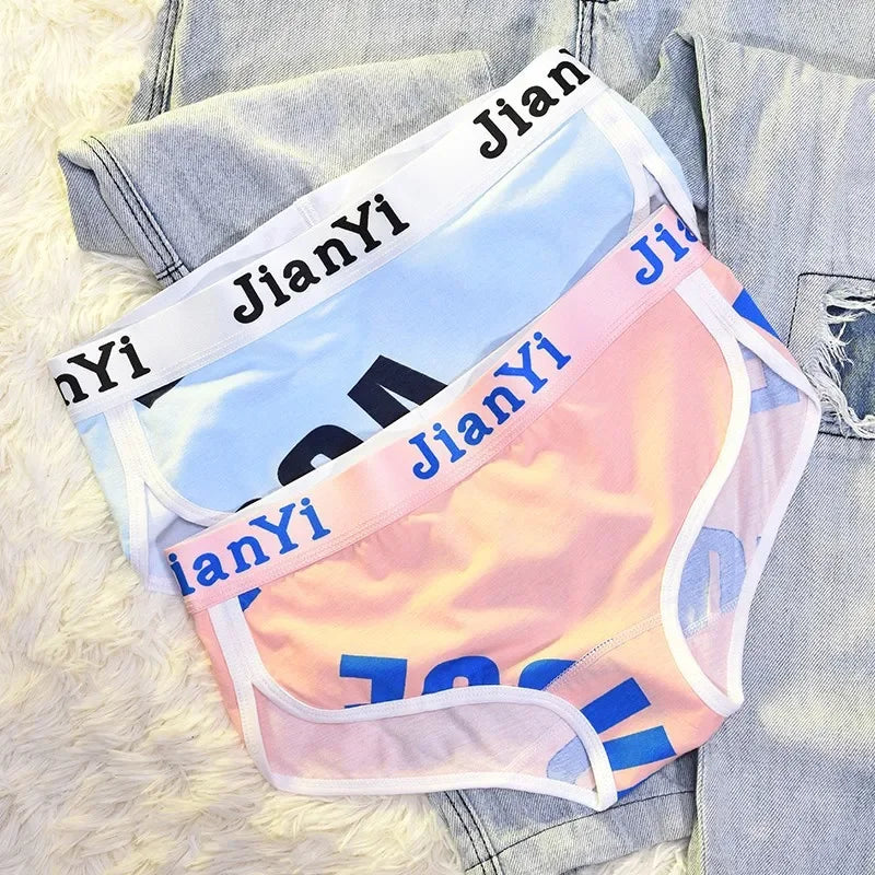 Cottonl Breathable Print Unisex Underwear Les Handsome T SportsFor Girs Brief Pantie
