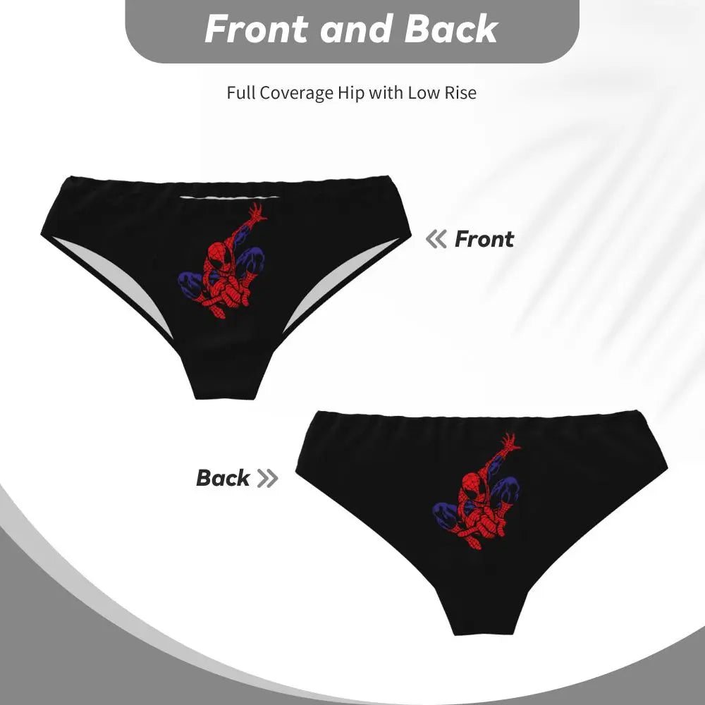 Custom Superhero Briefs Underwear Men's Comfortable Stretch Spider Man Head Panties
