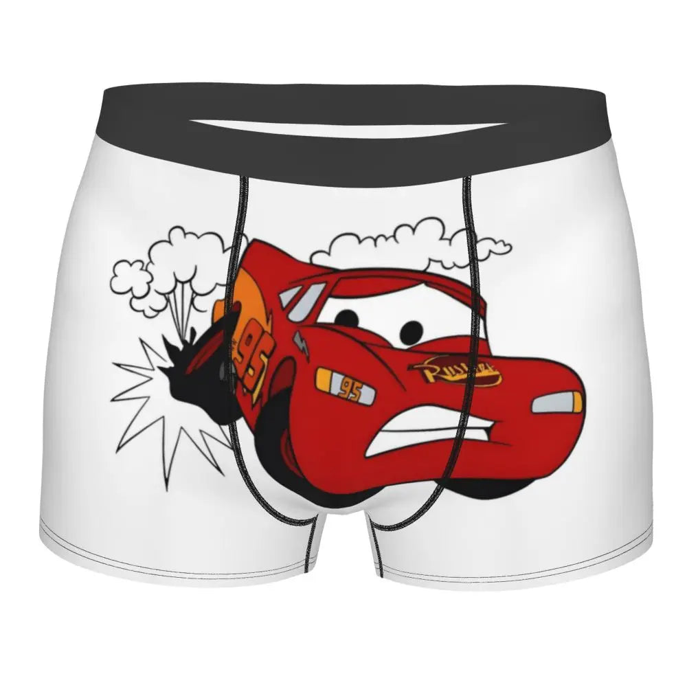 Custom Lighting McQueen Boxers Shorts Men's Cartoon Briefs Underwear Novelty Underpants