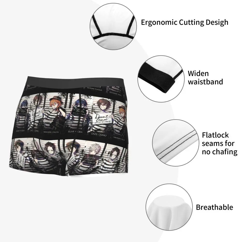 Bungou Stray Dogs Chuuya Nakahara Man's Underwear, Highly Breathable printing High Quality Gift Idea