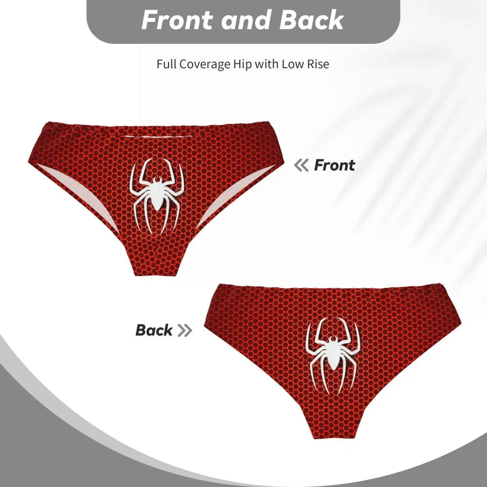 Custom Superhero Briefs Underwear Men's Comfortable Stretch Spider Man Head Panties