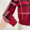 Autumn Winter New Fashion Plaid V-neck Knitted Cardigan Women's Clothing Vintage Slim Soft Wool Sweater Commute Thick Tops