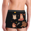 Cute Animals of Forest Shorts Male Underpants Double Sides Printed Soft Breathable Machine Wash Boxers Print Polyester