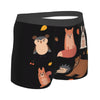 Cute Animals of Forest Shorts Male Underpants Double Sides Printed Soft Breathable Machine Wash Boxers Print Polyester