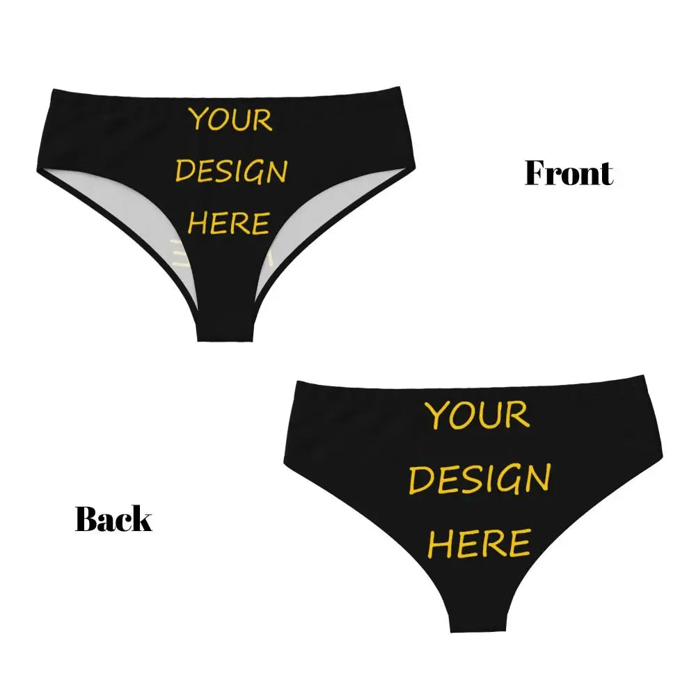 Custom Womens Custom Your Photo Logo Text Print Panties Underwear Female Stretch Your Design Here DIY Briefs Underpants