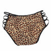 Sexy Bownot Low waist Leopard Briefs Lace Thongs Leopard Panties Underwear