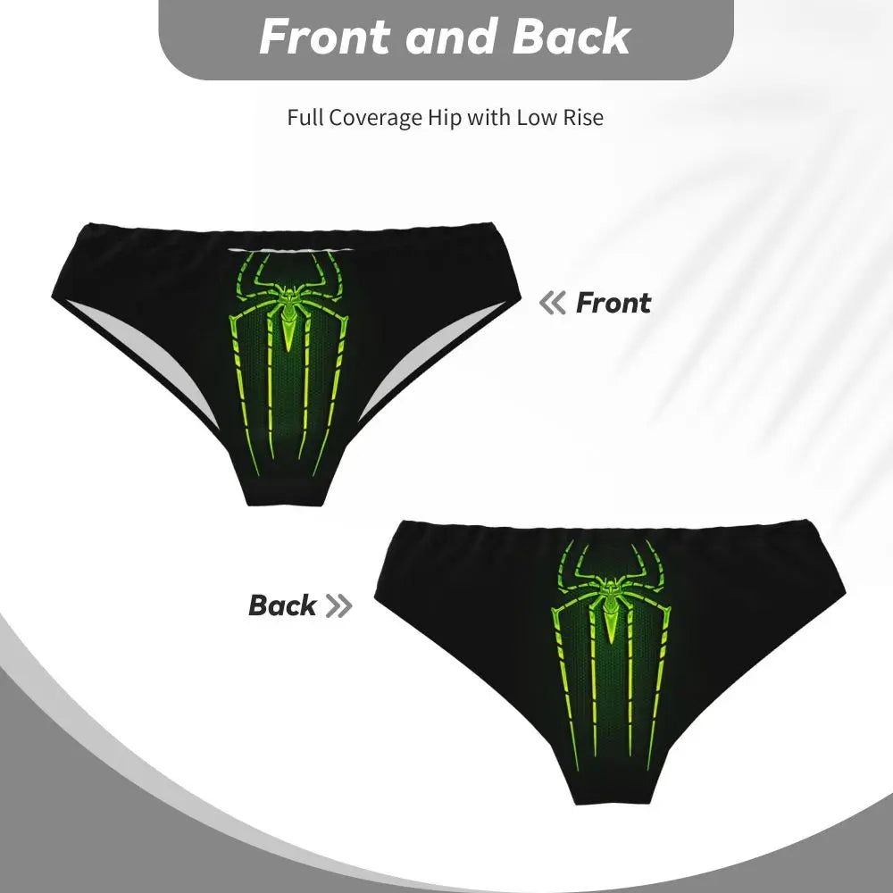 Custom Superhero Briefs Underwear Men's Comfortable Stretch Spider Man Head Panties