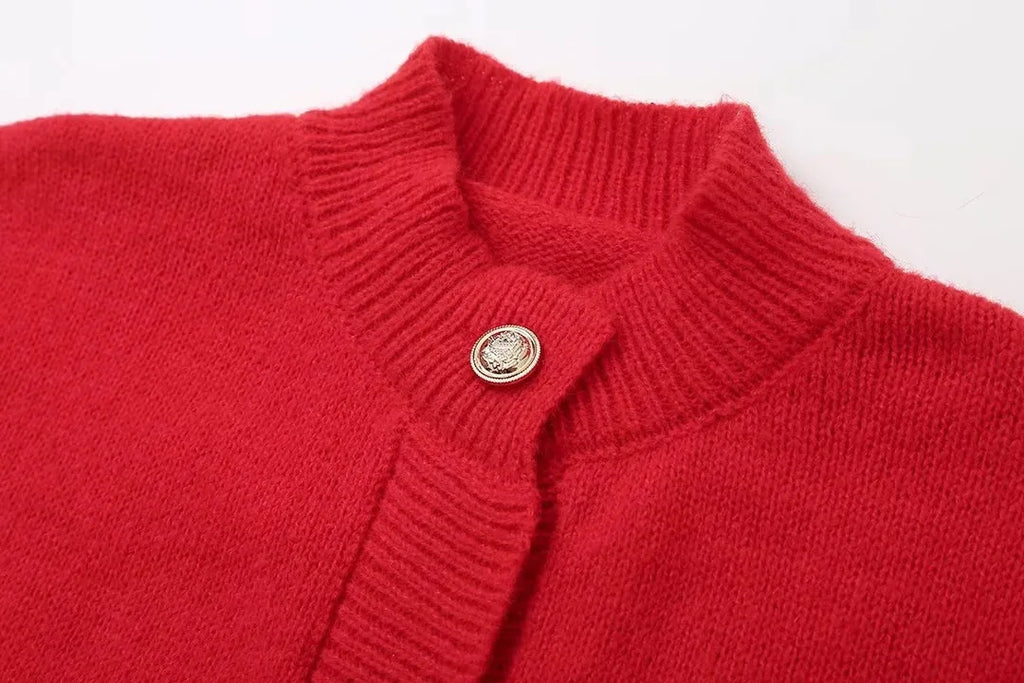 BKQU Feather Patchwork Knitted Cardigan Women Fashion Long Sleeve Single Breasted Short Loose Sweater Coats Elegant Street Tops