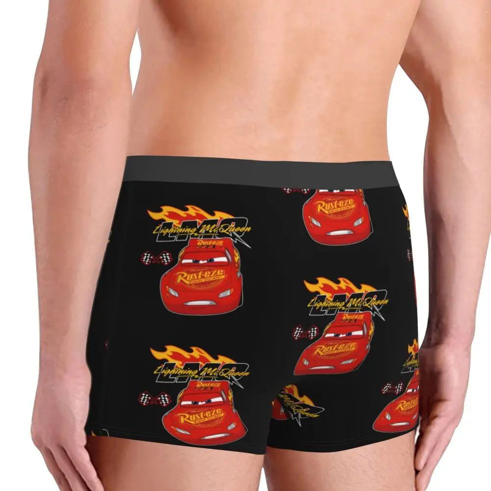 Custom Lighting McQueen Boxers Shorts Men's Cartoon Briefs Underwear Novelty Underpants