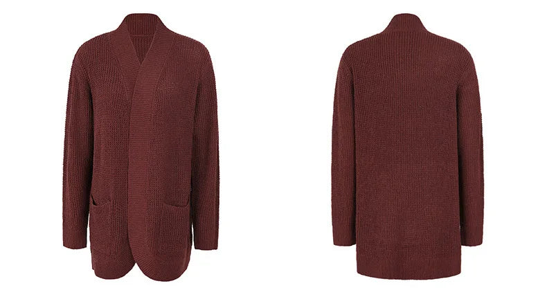 Autumn Long Coat Women Jumper Pull Femme Loose Knitted Ladies Outerwear Ropa Mujer Fashion Cardigan Jacket Sweater Woman Clothes