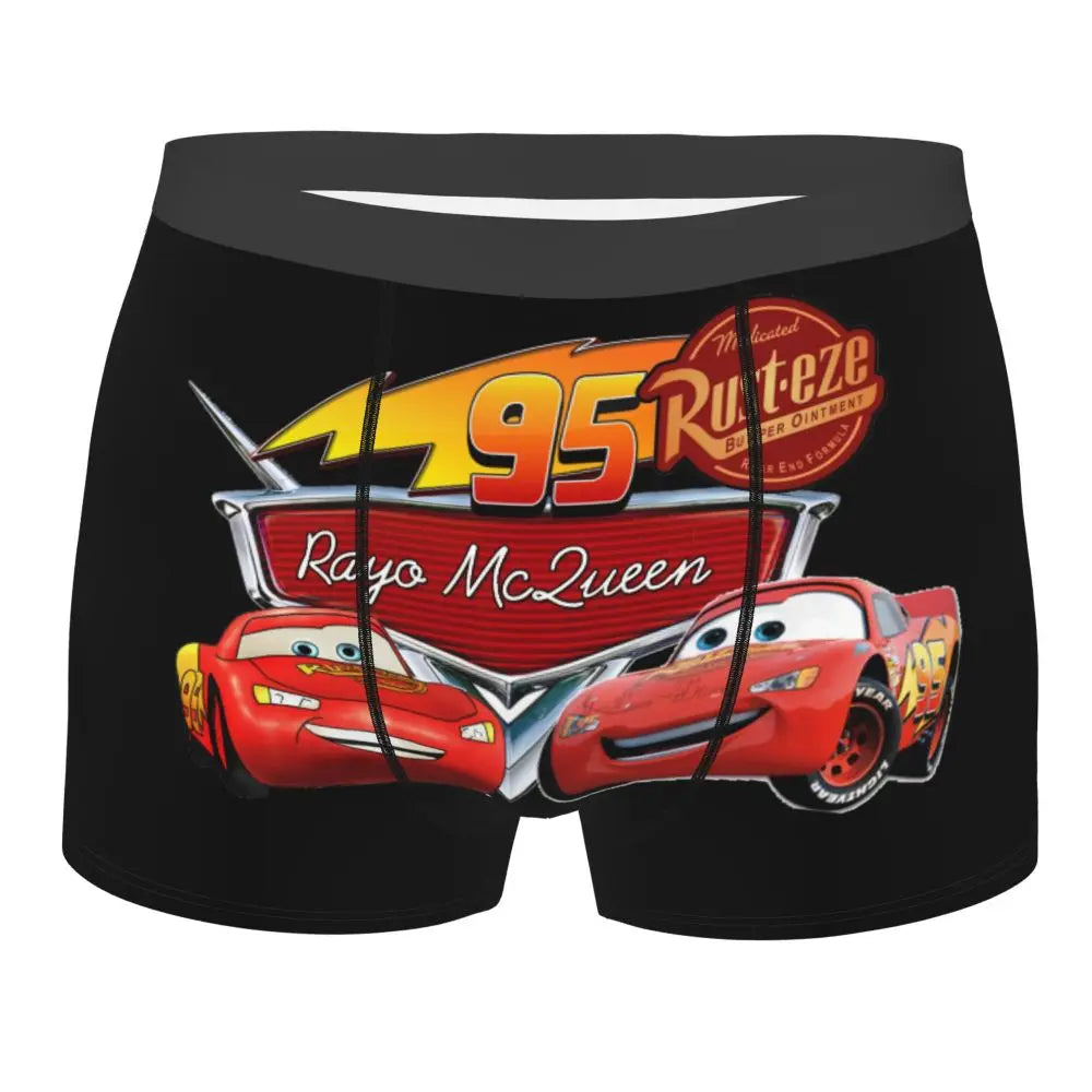 Custom Lighting McQueen Boxers Shorts Men's Cartoon Briefs Underwear Novelty Underpants
