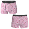 Black Hello Kitty Middle Finger  Underwear Print Trunk Trenky Men's Underpants Elastic Shorts Briefs Gift