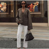 Fashion Single Breasted Buckle Cashmere Cardigan Women Casual V Neck Button Knitted Sweater New Autumn Female Commuter Knitwear