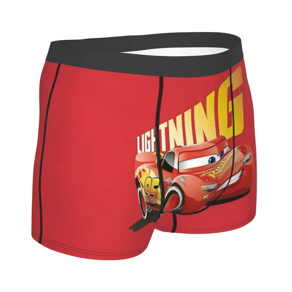 Custom Lighting McQueen Boxers Shorts Men's Cartoon Briefs Underwear Novelty Underpants