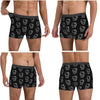Black Hello Kitty Middle Finger  Underwear Print Trunk Trenky Men's Underpants Elastic Shorts Briefs Gift