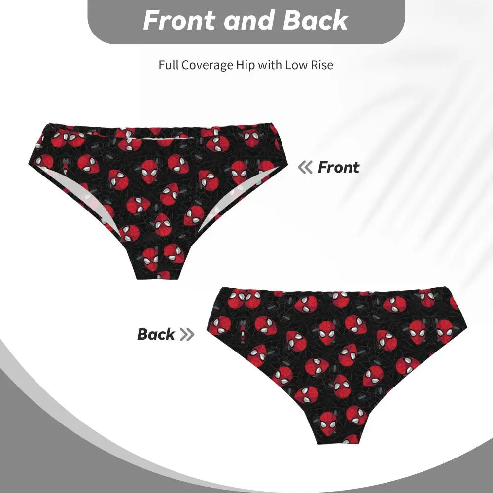Custom Superhero Briefs Underwear Men's Comfortable Stretch Spider Man Head Panties