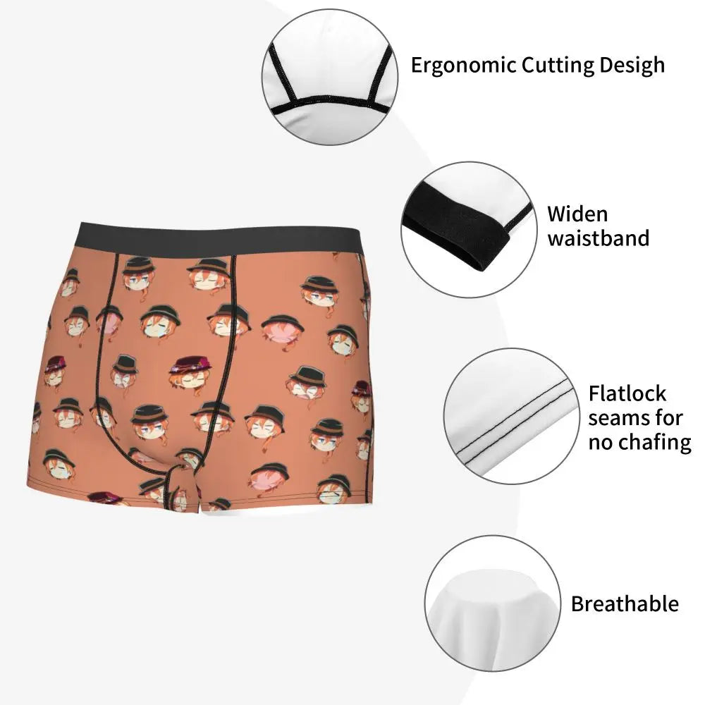 Bungou Stray Dogs Chuuya Nakahara Man's Underwear, Highly Breathable printing High Quality Gift Idea