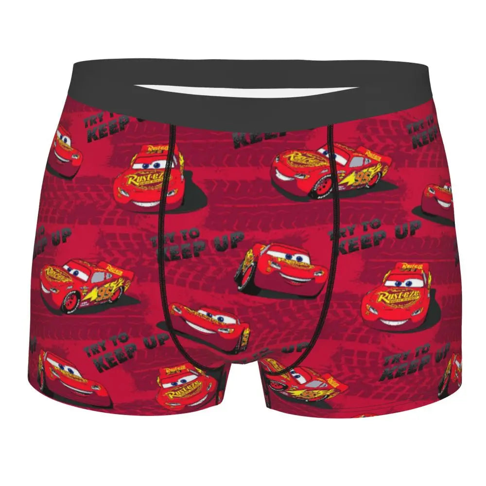 Custom Lighting McQueen Boxers Shorts Men's Cartoon Briefs Underwear Novelty Underpants