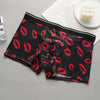 Men's Printed Boxer Briefs Shorts Ice Silk Sexy Seamless Underwear Underpants Ultra-thin Breathable Panties