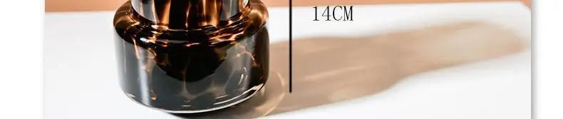 Leopard Print in Ancient Style Vases Creative High-grade Glass Vase Decoration Living Room Household Desktop Decoration Crafts